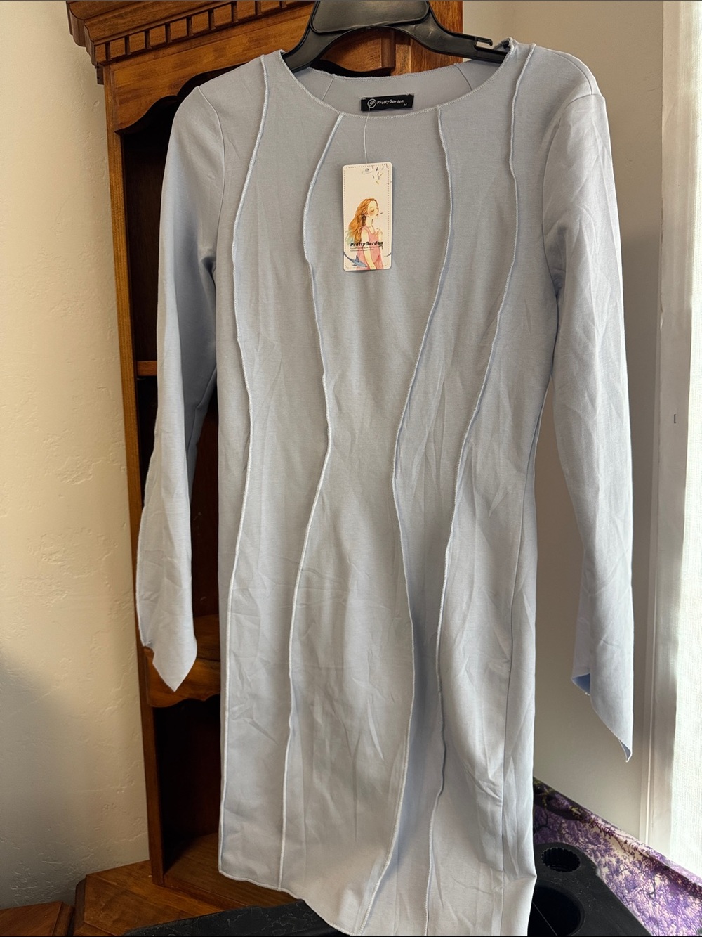Women's Crewneck Sweater Dress in Light Blue by Nine West